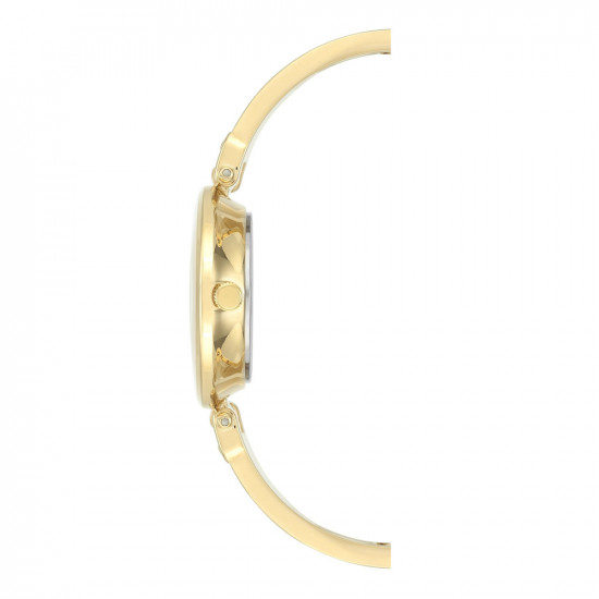 Diamond Accented Ivory Bangle Bracelet Watch