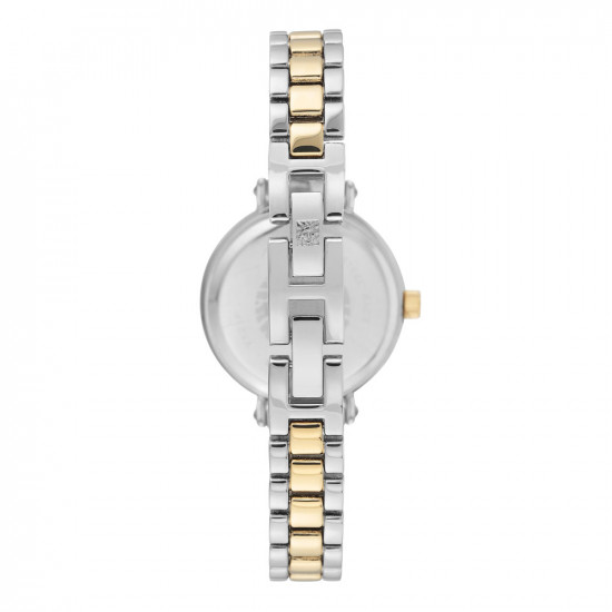 Two-Tone Link Bracelet Watch With Diamond Accent Dial