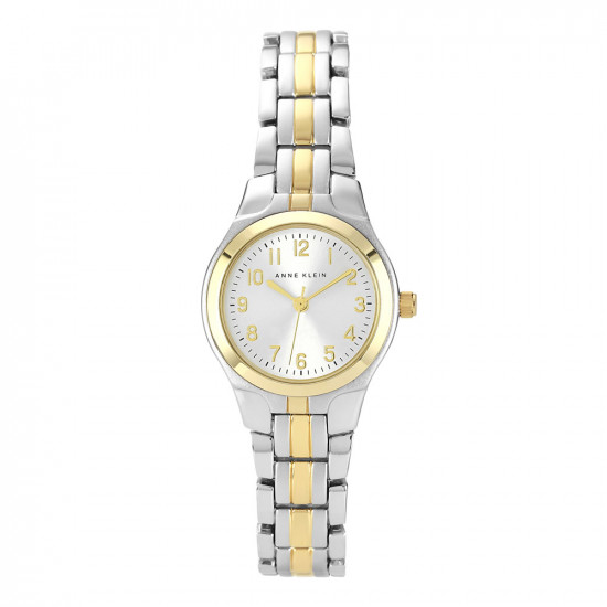 Gold And Silver Two-Tone Link Watch With Small Dial