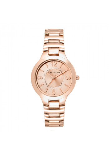 Rose Gold Link Watch With Arabic Indexes