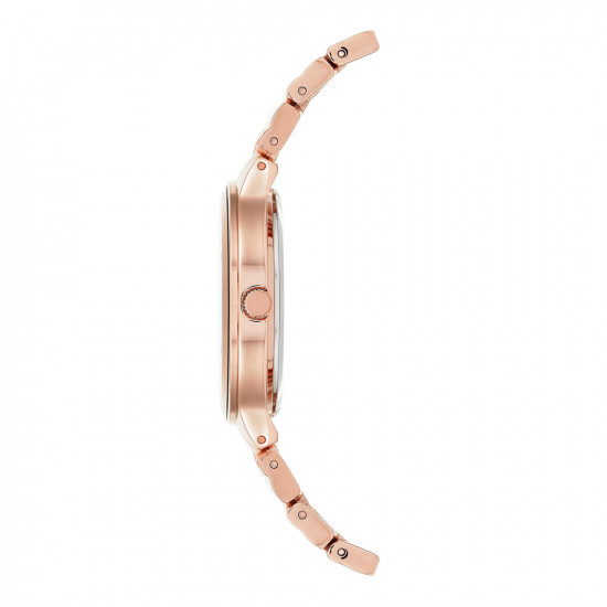 Rose Gold Link Watch With Arabic Indexes