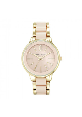 Two-Tone Link Watch With Blush Mother Of Pearl Dial