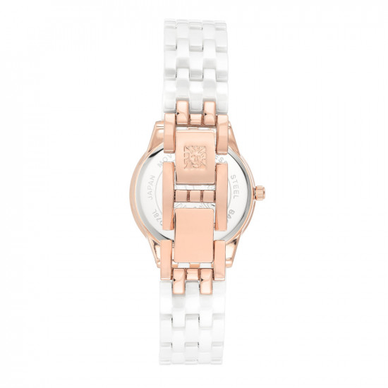 White Ceramic Link Bracelet Watch