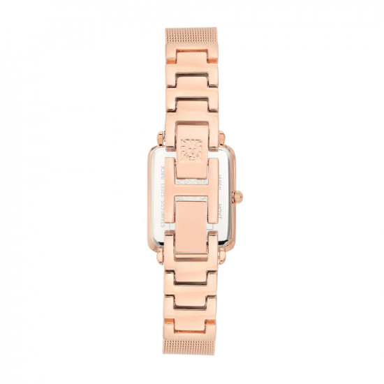Rosegold Rectangle Watch And Hair Clip Set