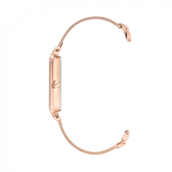 Rosegold Rectangle Watch And Hair Clip Set