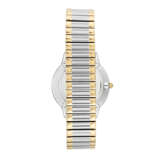 Two Tone Metal Expansion Band Watch