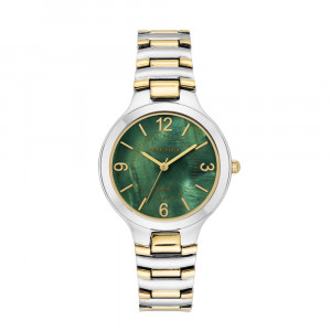 Green Pearl Dial Two Tone Link Watch