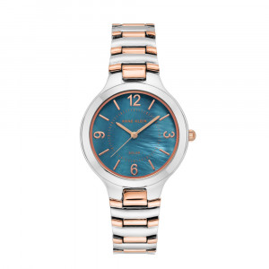 Blue Pearl Dial Two Tone Link Watch