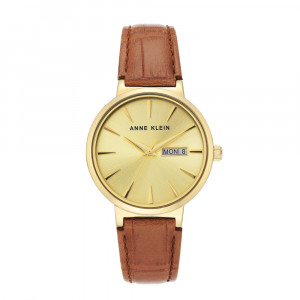 Light Champagne Dial Honey Leather Strap Watch