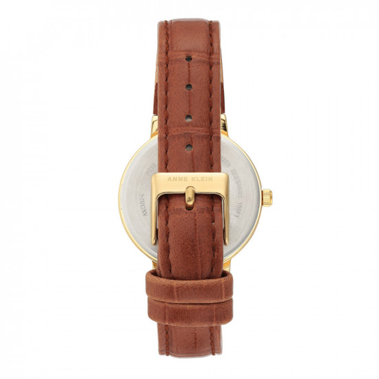 Light Champagne Dial Honey Leather Strap Watch