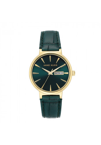 Green Dial Green Leather Strap Watch